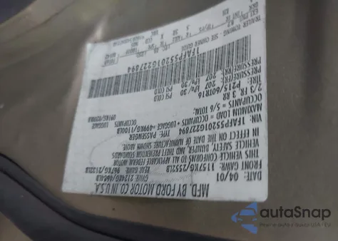 2001 Ford Taurus Ses z USA, uszkodzony, nr VIN 1FAFP55201G227894